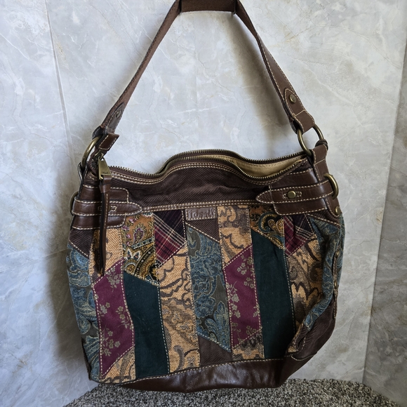 Fossil Multicolor Patchwork Shoulder Bag - Picture 1 of 10